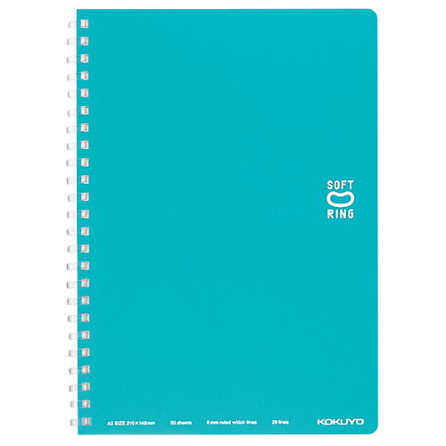 ｿﾌﾄﾘﾝｸﾞﾉｰﾄ(ﾄﾞｯﾄ入り罫線) A5 B罫 50枚 ﾗｲﾄﾌﾞﾙｰ 1冊画像