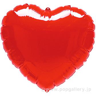 ハート型ビニール風船 赤（無地）