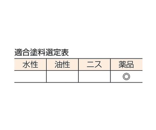 薬品専用刷毛　15号 持ち手が付いた刷毛の先端が上向きに見える状態