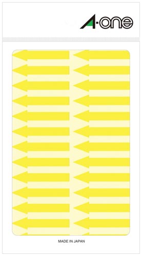 特殊ラベル　矢印　蛍光黄