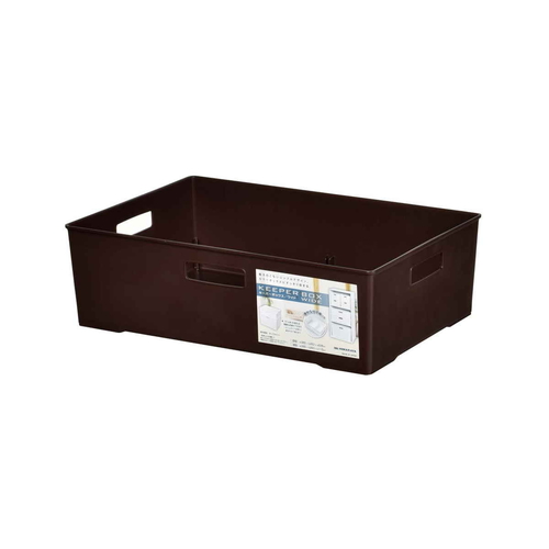 収納ボックス　キーパーBOXワイド　浅型　BR　ブラウン画像