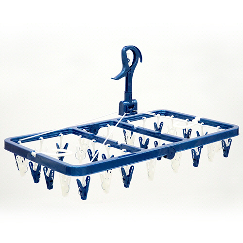 LST ｻｲﾄﾞﾌｯｸ付角ﾊﾝｶﾞｰ ﾋﾟﾝﾁ32個付 ﾌﾞﾙｰ 1個画像