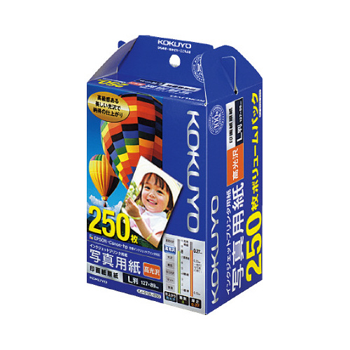 写真用紙印画紙原紙　高光沢　Ｌ判　１冊（２５０枚）画像