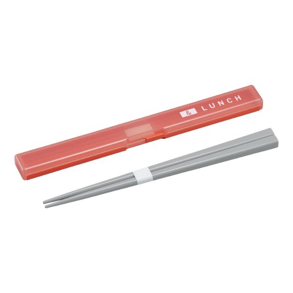 弁当小物 STOCK＆LUNCH スリム箸箱セット HS-18 オレンジ画像