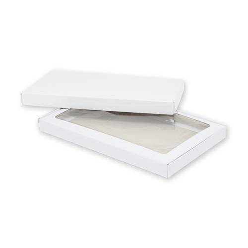フィルム付き中枠で高級感UP！3枚組フェイスタオルに最適なギフトボックス（白）