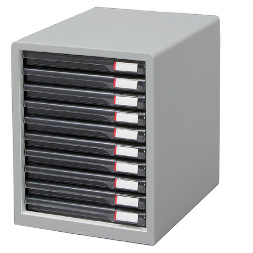 ﾚﾀｰｹｰｽ A4ﾀﾃ ｽﾘﾑ10段 ﾗｲﾄｸﾞﾚｰ 1台画像