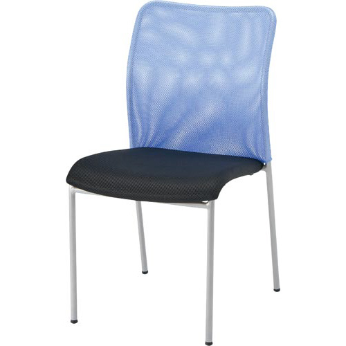 メッシュＭ用チェア　背ＬＢＬ座ＢＫ　４脚セット画像