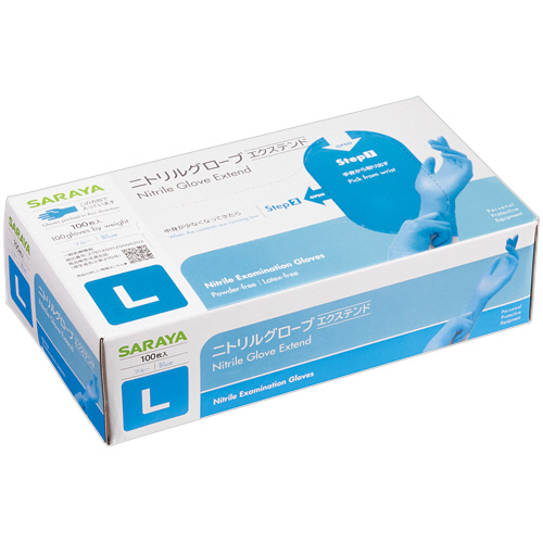 ﾆﾄﾘﾙｸﾞﾛｰﾌﾞ ｴｸｽﾃﾝﾄﾞ ﾊﾟｳﾀﾞｰﾌﾘｰ L ﾌﾞﾙｰ 1箱(100枚)画像