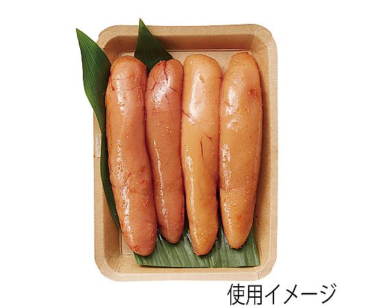 食品容器 クラフトフードトレー 12x17 50枚入 クラフト紙のトレーが重ねられた状態、上部からの視点で全体が見渡せる。
