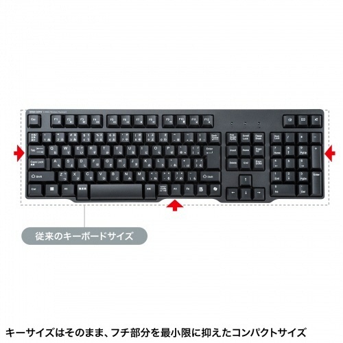 マウス付2.4GHzワイヤレスキーボード　Copilotキー搭載(USB　A接続)　テンキー付　ブラック　1セット 黒いテンキー付きのキーボードとマウスが並んでいる状態