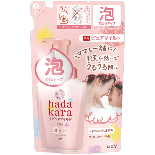 hadakaraﾎﾞﾃﾞｨｿｰﾌﾟ 泡ﾀｲﾌﾟ 薬用ﾋﾟｭｱﾏｲﾙﾄﾞ 詰替用 440mL 1ﾊﾟｯｸ画像