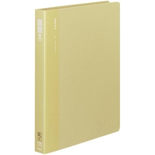 ３０穴リングファイル　黄　Ａ４縦背幅３３ｍｍ１０冊画像