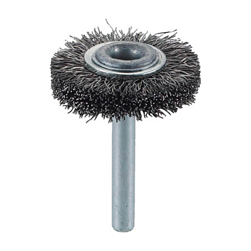 軸付ﾎｲｰﾙﾌﾞﾗｼ(軸径6mm)(ｽﾃﾝﾚｽ) 線径0.3mm 外径38mm 1個画像