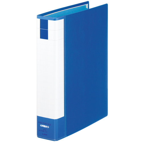 ﾊﾟｲﾌﾟ式ﾌｧｲﾙ 環境 両開 A4ﾀﾃ 400枚収容 40mm綴 背61mm ﾌﾞﾙｰ 1冊画像