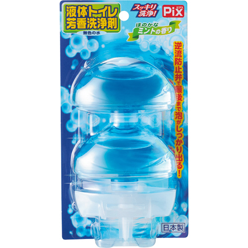 Pix 液体ﾄｲﾚ芳香洗浄剤 本体+替え ﾐﾝﾄの香り 1ﾊﾟｯｸ画像