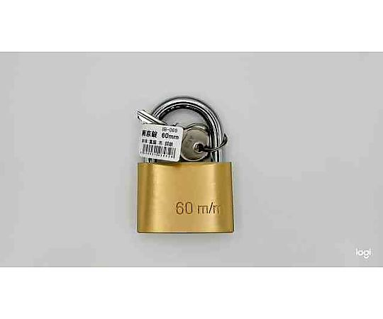 南京錠　バラ　60mm 丸みを帯びた形状で、入り口が強調された南京錠のアップショット