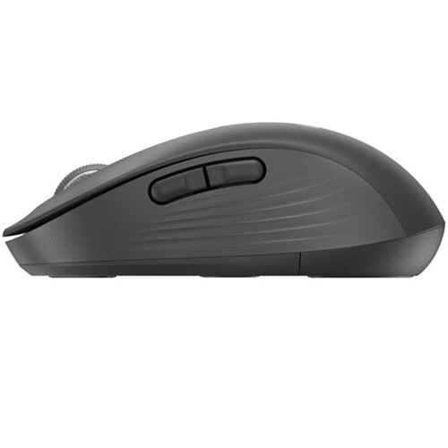 Signature　M650　ワイヤレスマウス　Lサイズ　グラファイト　1個 底面が見える状態で、ケーブルなしのワイヤレスデザインが強調された商品の様子