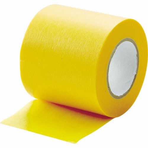 建築塗装用ﾏｽｷﾝｸﾞﾃｰﾌﾟ 幅50mm×長さ18m ｲｴﾛｰ 1ﾊﾟｯｸ(2巻)画像