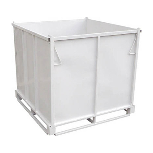 ｽﾃｯｸ 高荷重用ｽﾁｰﾙ製折りたたみｺﾝﾃﾅ 上蓋なし 1台