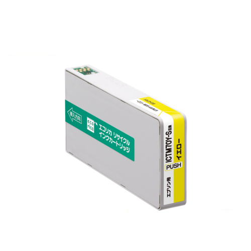 ﾘｻｲｸﾙｲﾝｸｶｰﾄﾘｯｼﾞ ｲｴﾛｰ(顔料) [ｴﾌﾟｿﾝ:ICTM70Y-S互換] ECI-E70Y 1個画像