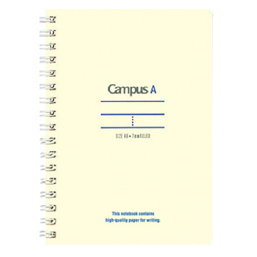 ｷｬﾝﾊﾟｽ ﾂｲﾝﾘﾝｸﾞﾉｰﾄ(ﾐﾆｻｲｽﾞ) A6 A罫 50枚 青 1ｾｯﾄ(10冊)画像