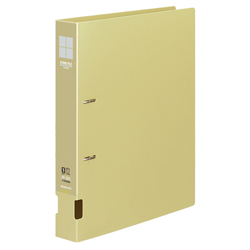 DﾘﾝｸﾞﾌｧｲﾙS型再生PP表紙A4 2穴 300枚 30mmとじ 背幅45mm黄 1冊画像