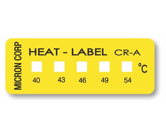 ヒートラベル（不可逆性）5点表示 温度レンジ40-43-46-49-54 1箱（10枚入）画像