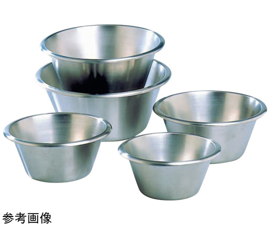 マトファー シェフイノックス 18-10 平底ステンレスボール 8.2L 光沢のあるステンレス製で、広い底面を持つボールが上から見える状態