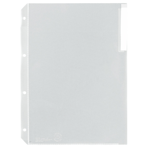 ｸﾘｱｰﾎﾙﾀﾞｰ 見出紙付 A4ﾀﾃ 4穴 ｸﾘｱｰ 1ｾｯﾄ(10枚)画像