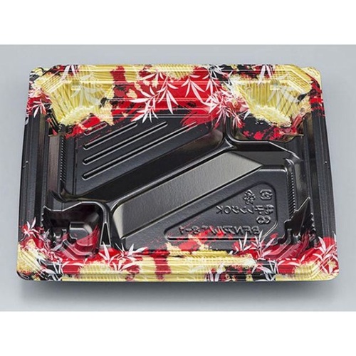 シーピー化成 弁当容器 BFNアルバ8-1みお赤 本体 発泡画像