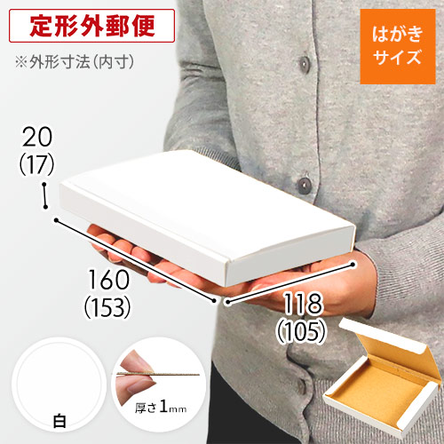 【定形外郵便】厚さ2cm・N式ケース（白・A6サイズ）