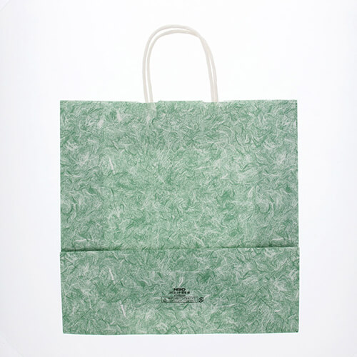 仏事用やギフト用に！幅と高さがほぼ正方形の和風デザイン入り手提げ紙袋