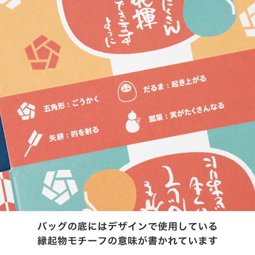 ギフト箱 DRG-CVB1 だるまカバーバッグ-1/合格祈願(20枚) ヘッズ 鮮やかなデザインのギフトボックスが正面を向いている状態