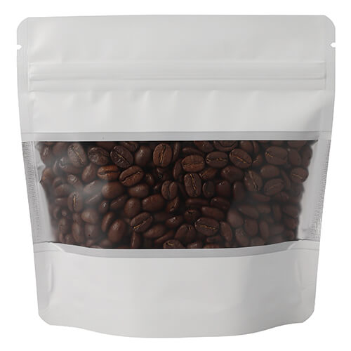 アルミスタンドチャック袋 S 窓付 マット白画像