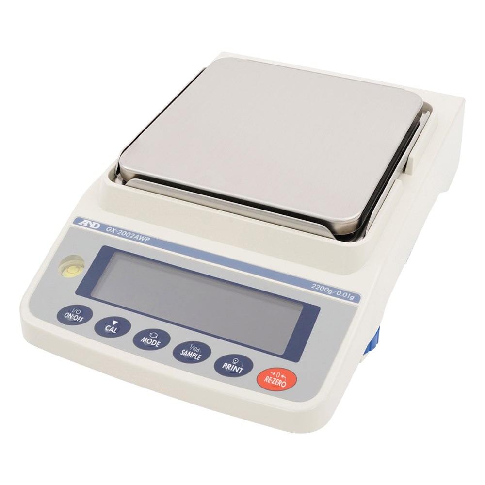 校正用分銅内蔵型防塵・防水(IP65) 汎用天びん GX-AWPシリーズ ひょう量:2200g 最小表示:0.01g