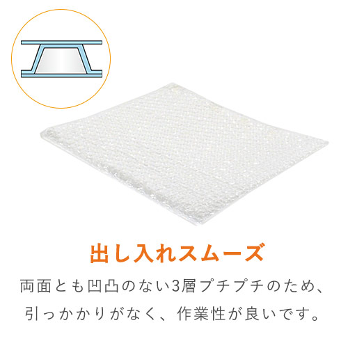 厚みのある箱の梱包に！強度がありスムーズに出し入れ可能なプチプチ袋