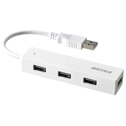 USB2.0ハブ バスパワー 4ポート ホワイト 1個