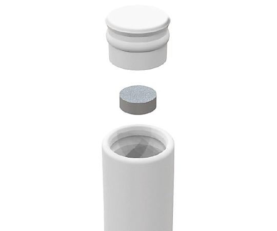 フロート トイレブラシ ケース付 アイボリー トイレブラシと収納ケースが並んでいる様子