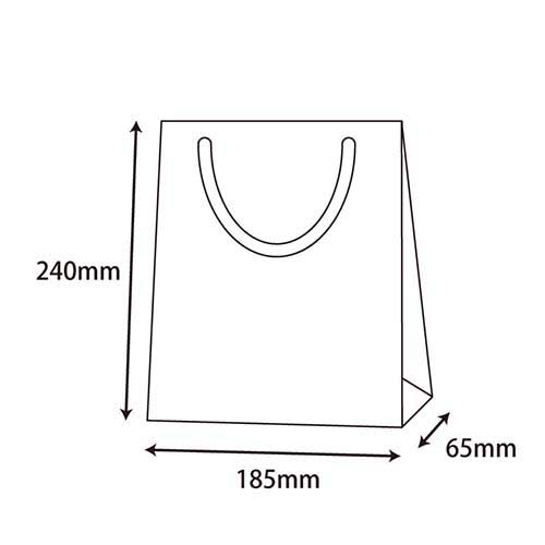 おしゃれなマット仕様で、ブラウンの手提げ紙袋