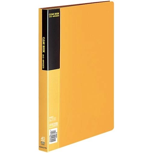 クリヤーブックベーシックＡ４縦４０ポケット黄１０冊画像