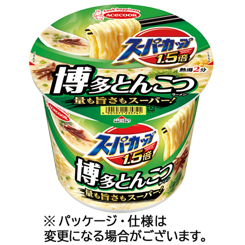 ｽｰﾊﾟｰｶｯﾌﾟ1.5倍 とんこつﾗｰﾒﾝ 111g 1ｹｰｽ(12食)画像