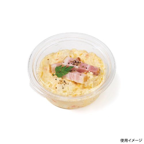 バイオ デリカップ M101-TC [ケース販売] 透明な容器に入った商品が正面から見える状態。