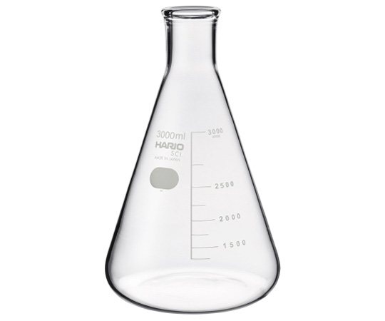 三角フラスコ　3000mL　4個入画像