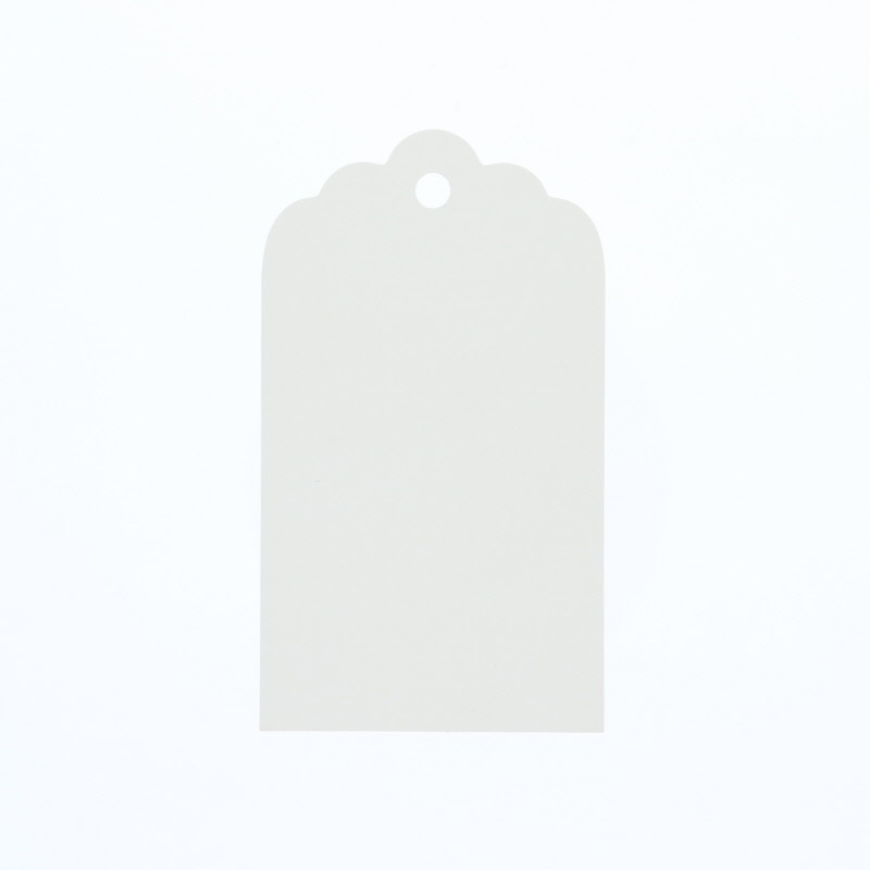 ペーパータグ　スカラップ　Ｓ　白無地