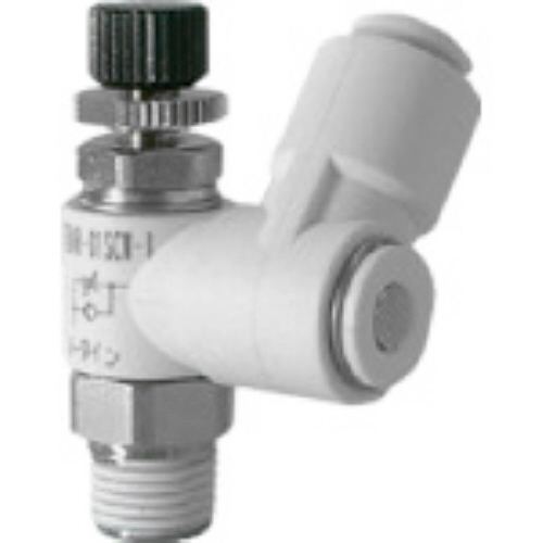 ﾌｧｲﾌﾞｽﾋﾟｰﾄﾞｺﾝﾄﾛｰﾗβ 白ﾒｰﾀｰｲﾝ6mm R1/4 1個画像