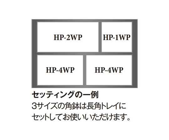 角鉢 ホワイトパール 240個入 白いパールの角鉢が整然と並んでいる様子