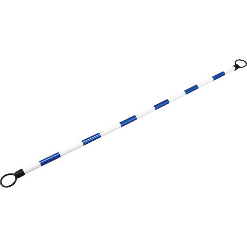 ﾄﾗ柄ｺｰﾝﾊﾞｰ 白/青 ｺｰﾝﾊﾞｰG(大) 34mmφ×2m 反射ﾀｲﾌﾟ ABS樹脂製 1本画像