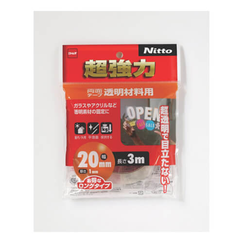ニトムズ 超強力両面テープ透明材料用 20mm×3m T4613画像