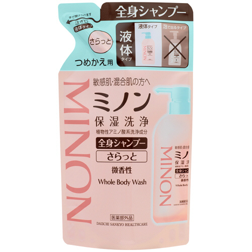 ﾐﾉﾝ 全身ｼｬﾝﾌﾟｰ さらっとﾀｲﾌﾟ つめかえ用 380mL 1ﾊﾟｯｸ画像