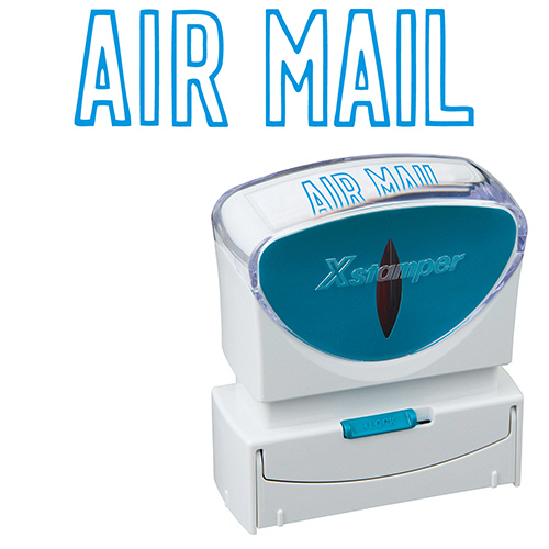 Xｽﾀﾝﾊﾟｰ ﾋﾞｼﾞﾈｽ用ｷｬｯﾌﾟﾚｽ B型 (AIR MAIL) ﾖｺ 藍色 1個画像